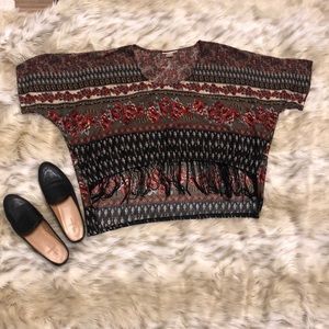 Boho Flowy Top with Tassles